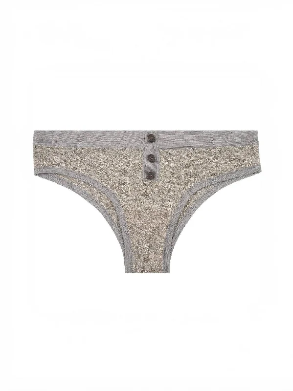 Love Stories Truman Boyfriend-Style Brief | Metallic Silver