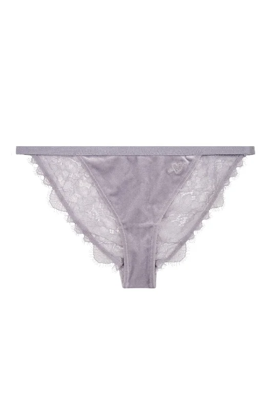 Love Stories Wild Rose Velvet and Eyelash Lace Brief | Lilac